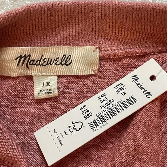 Madewell Plus Dreamiest Knit Long-Sleeve Tee Soft Pink dusty rose coral - Picture 5 of 10